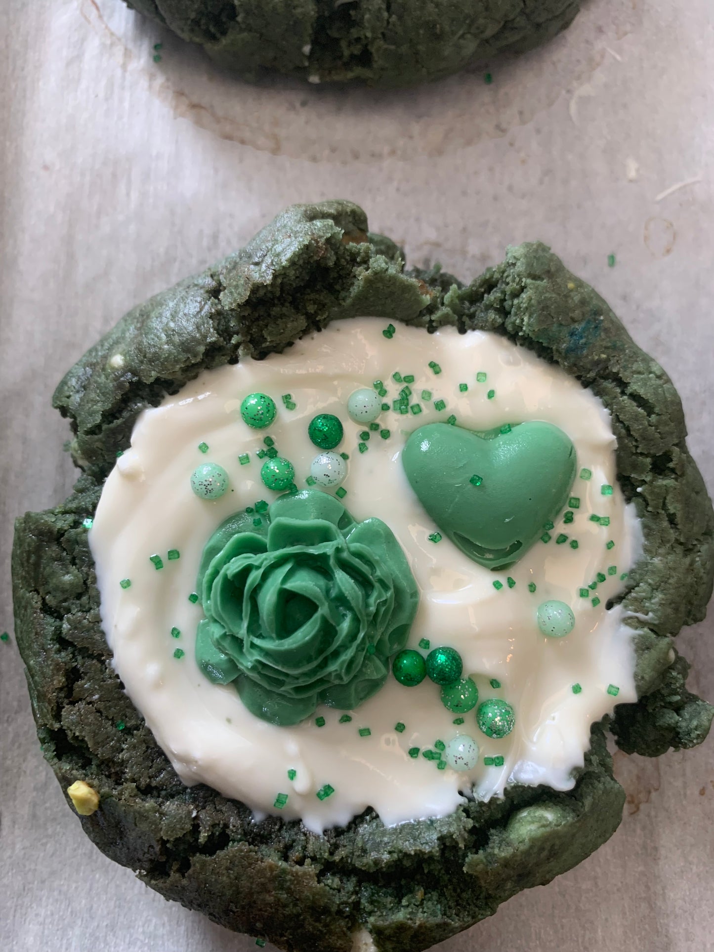 Green Velvet White Chocolate Pistachio Cookie š(Sets of 4, 8, or 12)