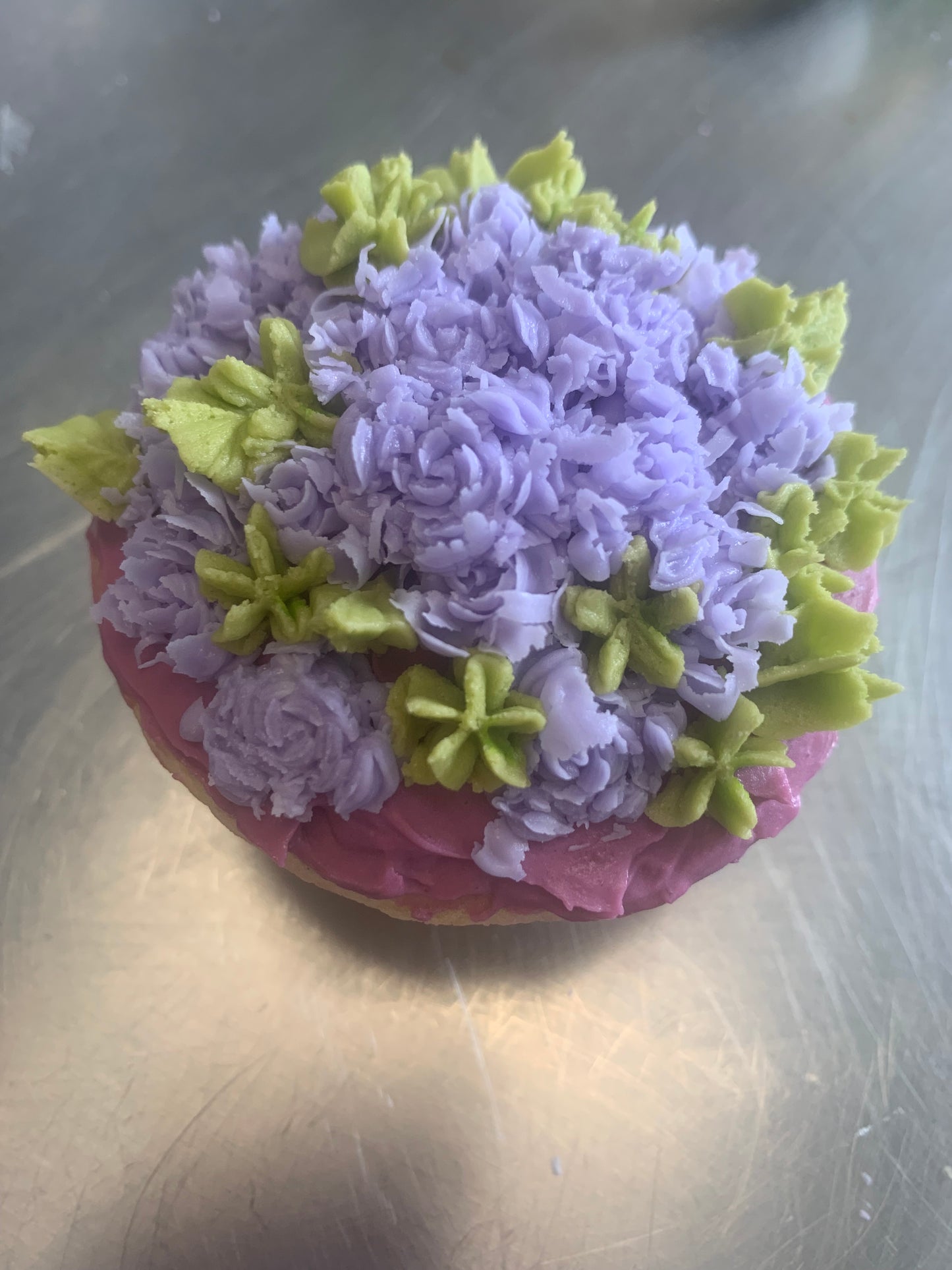 (Sets of 6 or 12) Lemon Sour Cream Pound Cupcakes with Lemon Curd and Blueberry Moonshine buttercream