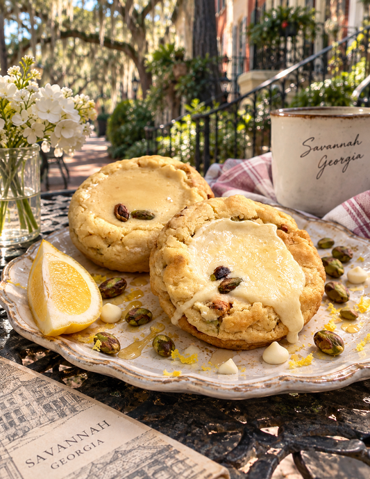 Magnolia Lemon Pistachio Cookie with Lemon Honey Glaze (set of 4)