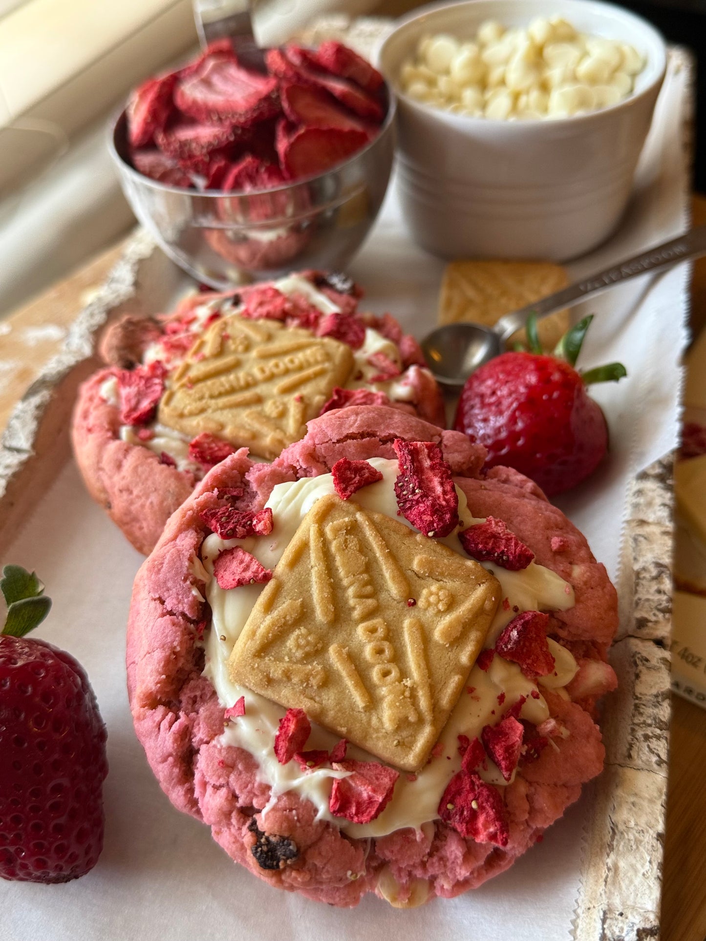 Strawberry Shortcake Cookie (4 cookies)