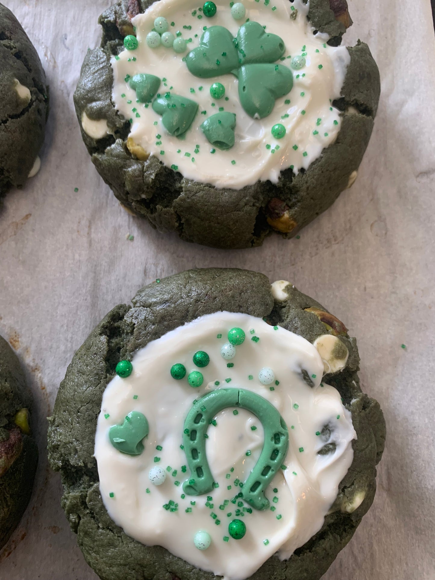 Green Velvet White Chocolate Pistachio Cookie 🍀(Sets of 4, 8, or 12)