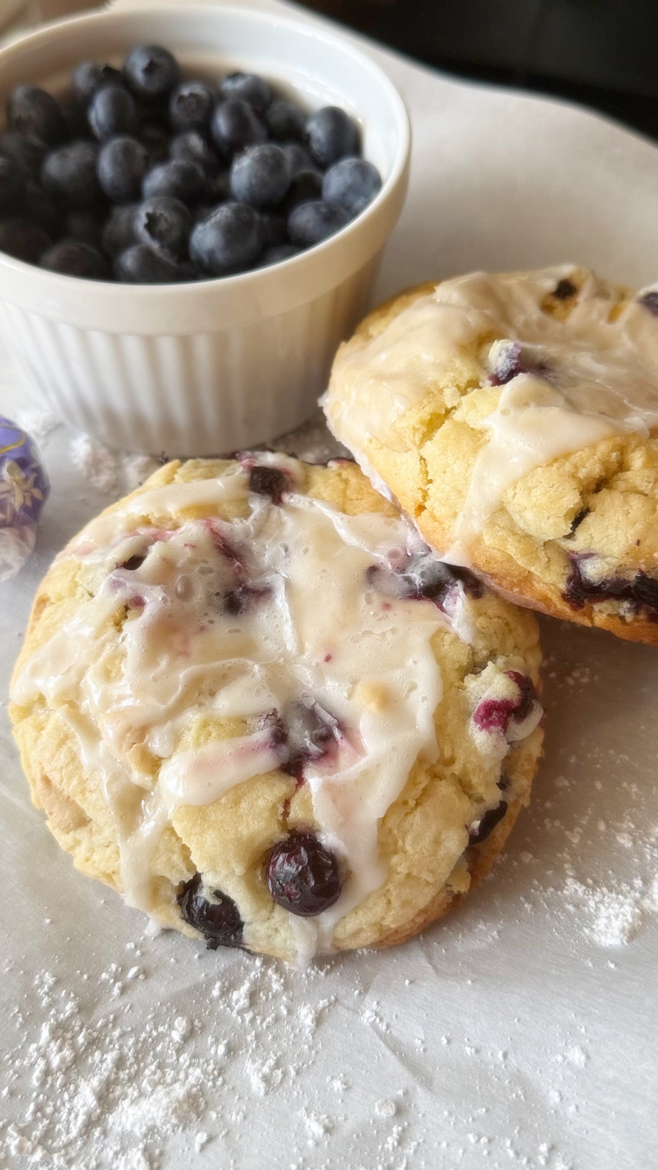 Lemon Blueberry Cookie with Blueberry Cream center (Set of 4, Local Pickup only)