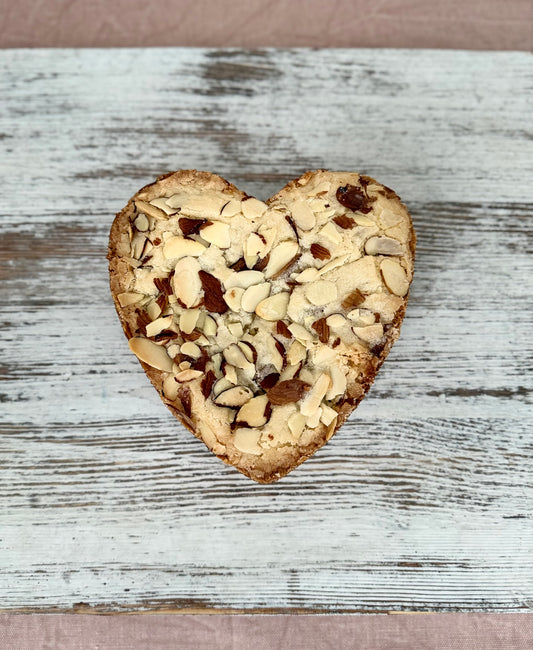 6" Heart-Shaped Vanilla Almond Cake