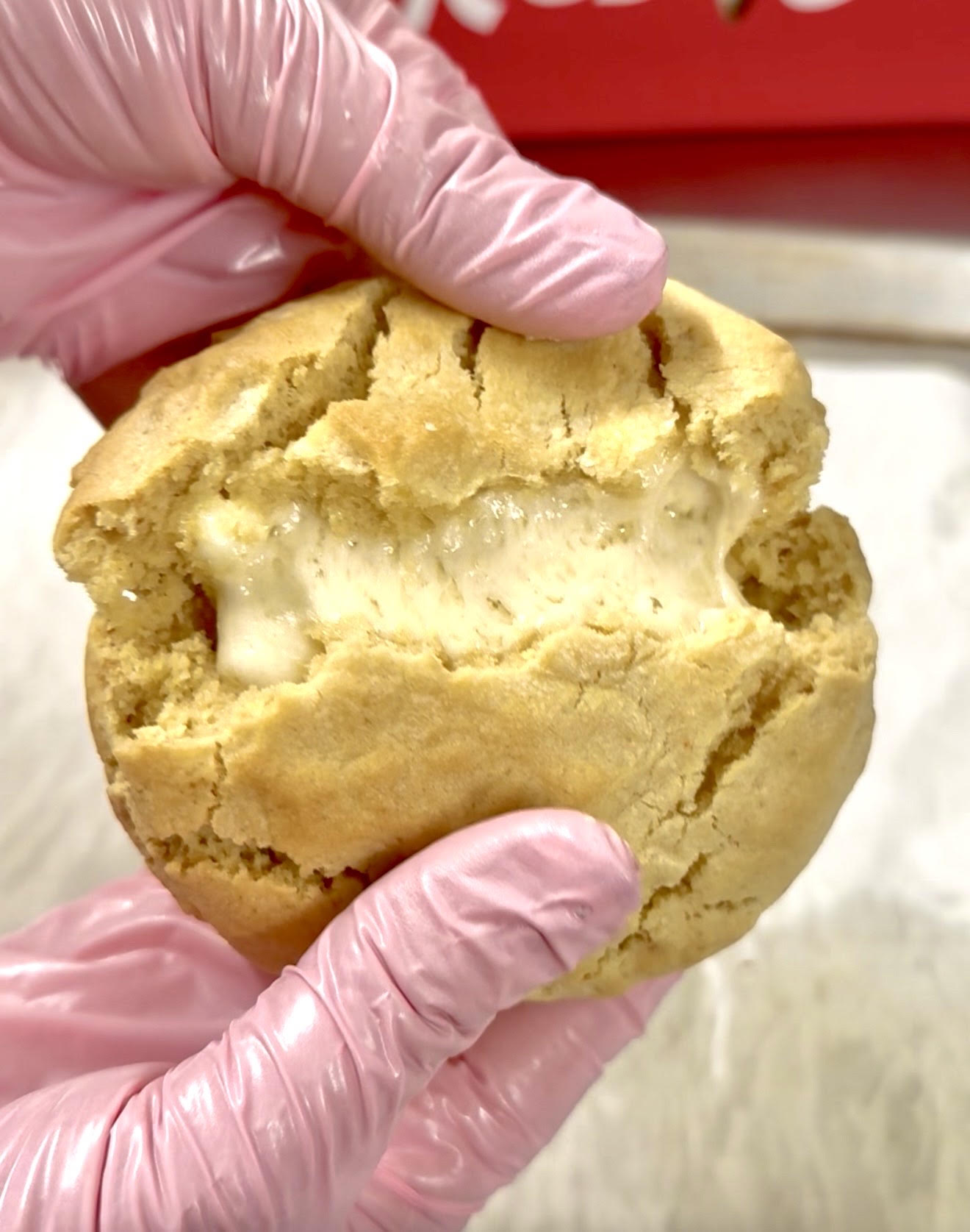 Stuffed Banana Pudding NY Style Cookies (4 cookies)